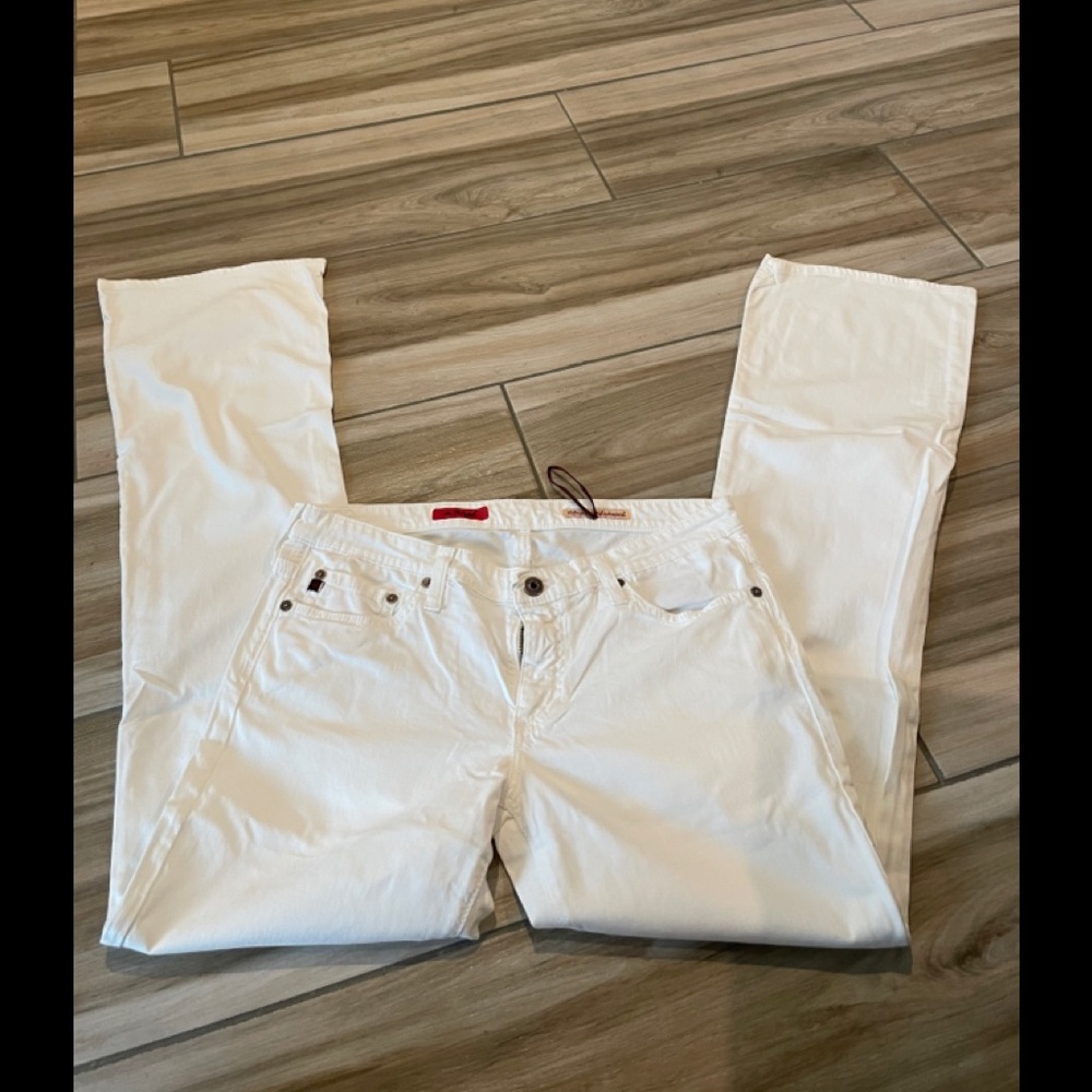 AG by Adriano Goldschmeid White Boot-Cut Jeans